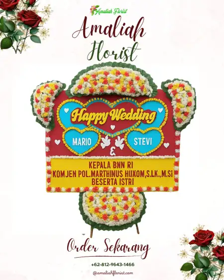 Papan Bunga Pernikahan Cambai